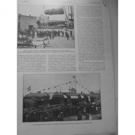 1917 FI GUERRE NEW YORK SOUS MARIN UC5 EXPOSITION