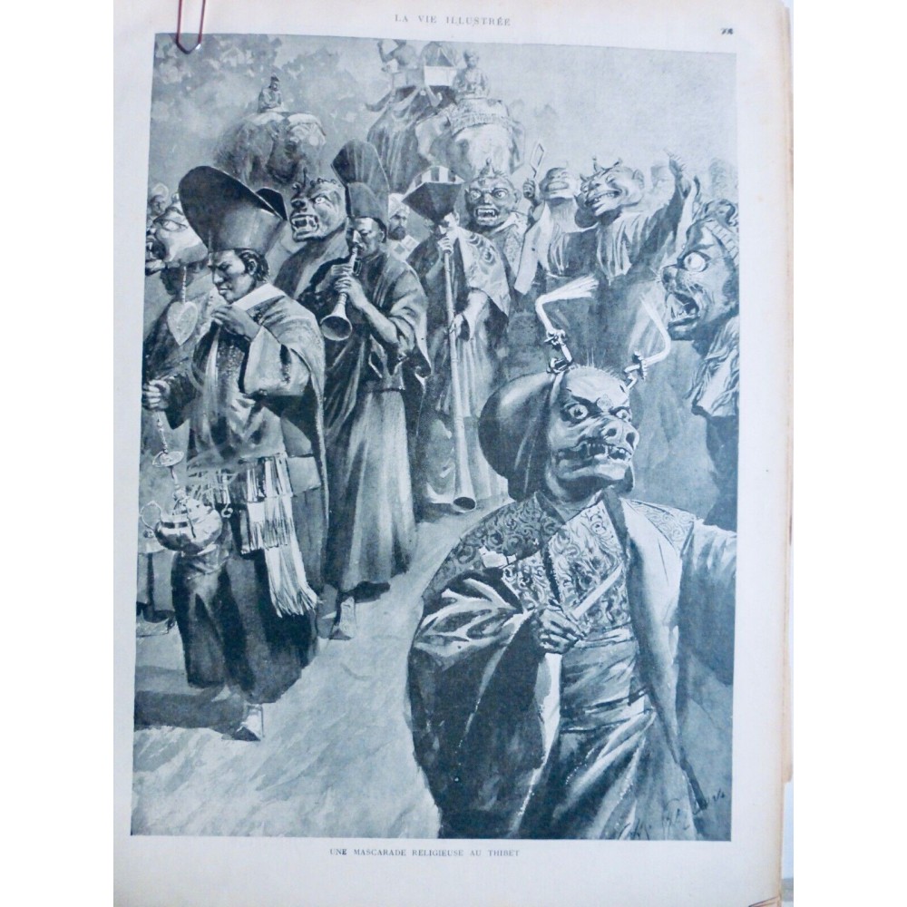 1903 TIBET BOUDDHISME MASCARADE RELIGIEUSE