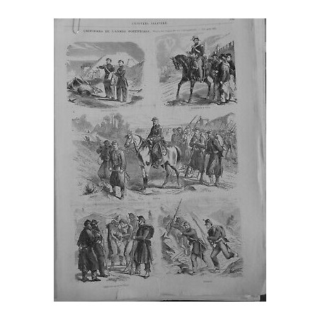 1860 1866 ZOUAVES PONTIFICAUX 3 JOURNAUX