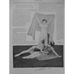 1909 DANSEUSE DANSE BALLET NUIT MLLE NAPIERKOWSKA MLLE LEA PIRON MLLE RIANZA