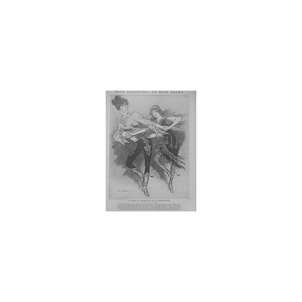 1910 DANSEURS DANSEUSES DANSE COLONEL SURINTENDANTE M.MAX DEARLY MLLE.LAVALLIERE