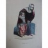 1846 GRAVURE TURQUIE FEMME ENFANT