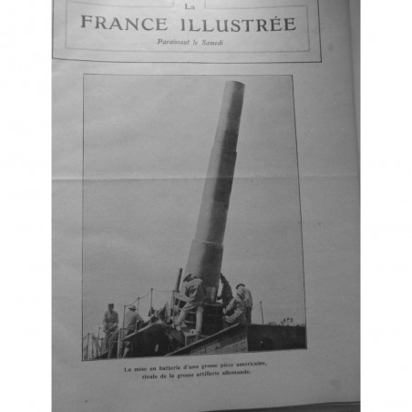 1918 FI GUERRE MONTAGE MISE BATTERIE GROSSE PIECE AMERICAINE