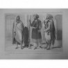 1835 GRAVURE TURQUIE COSTUMES MAURES ET TURCS A TUNIS ET MAROC