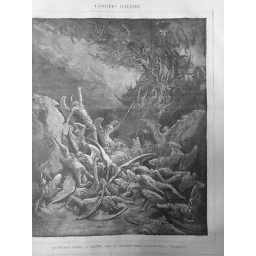 1867 PARADIS PERDU MILTON GUSTAVE DORE 2 JOURNAUX