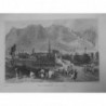 1835 GRAVURE TURQUIE ANTIOCHE ANTAKYA MONTAGNES