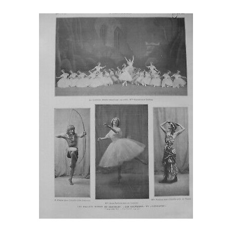 1909 I DANSEUSES DANSEUR SYLPHIDES MLLES.KARSAVINA BALDINA MLLE.PAVLOVA M.FOKINE