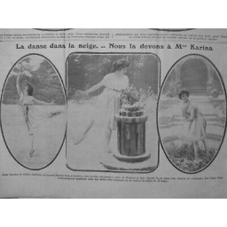 1914 DANSEURS DANSEUSES DANSE NEIGE MME.KARINA