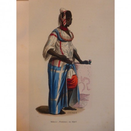 1846 GRAVURE ALGERIE SERVANTE