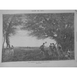 1875 I DANSE CLASSIQUE ANTIQUE PLAISIRS SOIR TABLEAU COROT