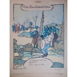 1917 DESSIN DELAW CANTONNIER BROUETTE GRAVAT JEUNE FILLE COCOTTE