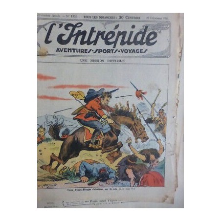 1936 COWBOY WESTERN ATTAQUE CAMP INDIENS MISION DIFFICILE