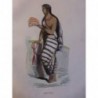 1846 GRAVURE AMERIQUE FEMME PAMPAS INDIGENE