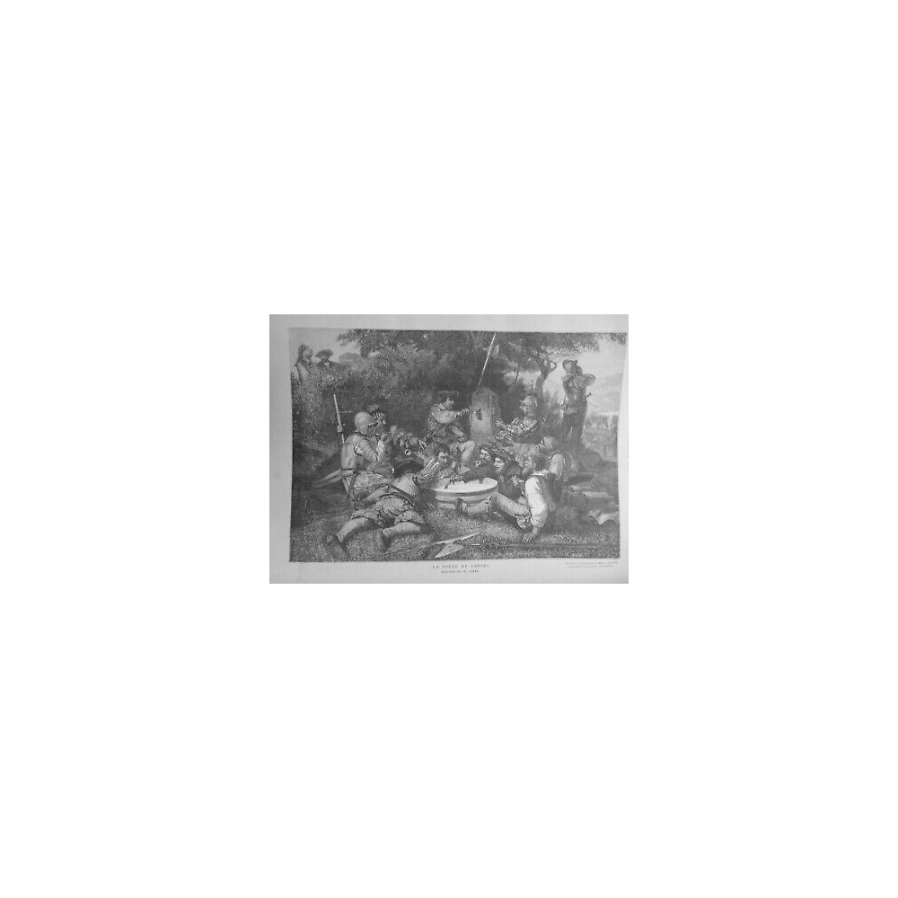 1882 REPAS SOUPE CAPPEL TABLEAU M ANKER