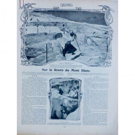 1904 F MONTAGNE ALPINISME ROUTE MONT BLANC PONT NEIGE