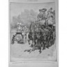 1902 MI FETE ANNUELLE GUIDES DEPART PECQ MAIL COACH DUC NOAILLES CHEVAUX