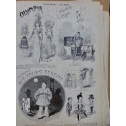 1898 JA THEATRE FOLIES BERGERES STOP NOUVEAU CIRQUE PANTOMIME HOMME VOLANT