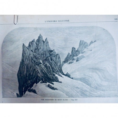 1858 UI MONTAGNE ALPINISME ASCENSION MONT BLANC