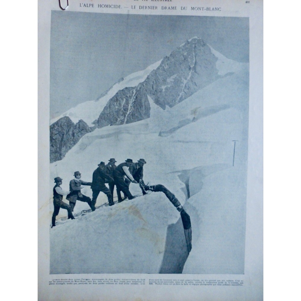 1902 VI MONTAGNE ALPINISME DRAME MONT BLANC