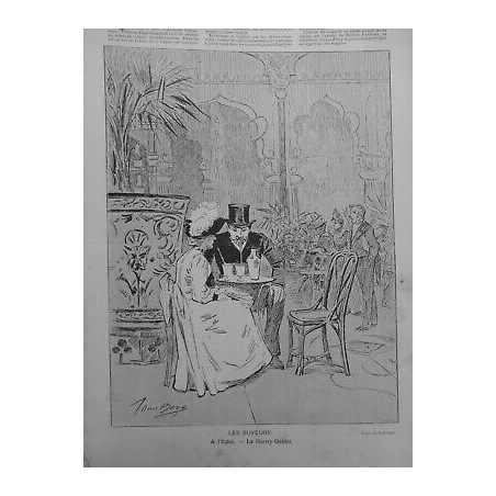 1888 BARS CAFES BUVEURS EDEN SHERRY GOBLER DESSIN JOAN BERG