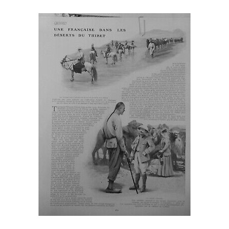 1908 FEMME EXPLORATRICE VOYAGEUSE COMTESSE LESDAIN GEANT CHINOIS THIBET