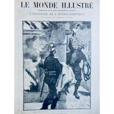 1887 MI INCENDIE OPERA COMIQUE POMPIERS