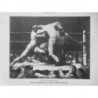 1927 I BOXE POPULAIRE RING GANT COMBAT ARBITRE LITHOGRAPHIE BELLOWS