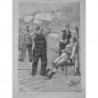 1891 I BOXE ANGLAISE CIRQUE ETE RING ENTRAINEUR CHAISE REPOS ROUND