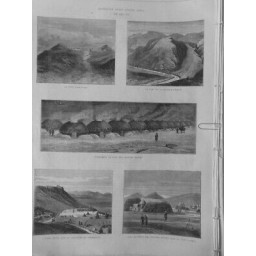 1873 UI EXPEDITION RUSSE CONTRE KHIVA FORTS CAMP TURKESTAN