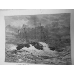 1879 UI BATEAU NAUFRAGE ARROGANTE RADE ILES HYERES