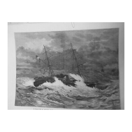 1879 UI BATEAU NAUFRAGE ARROGANTE RADE ILES HYERES