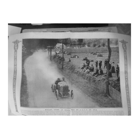 1912 BOILLOT GAGNE GRAND PRIX A.C.F. VICTOIRE IMPRESSIONNANTE