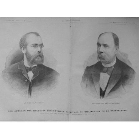 1890 JI VACCIN VACCINATION AUTEURS DECOUVERTES TRAITEMENT TUBERCULOSE DR.KOCH