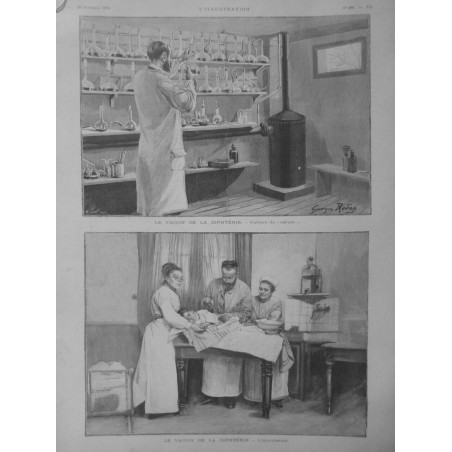 1894 I VACCIN VACCINNATION DIPHTERIE CULTURE SERUM INOCULATION