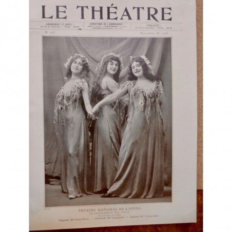 1908 THEATRE LAUTE BRUN LAPEYRETTE GALL GRANDJEAN DELMAS FAVART FEART NICOT