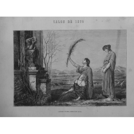 1870 I VACCIN VACCINNATION OFFRANDRE FIEVRE TABLEAU M. LEROUX