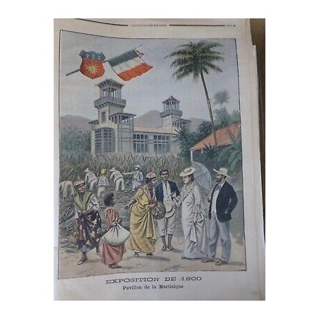 1900 MARTINIQUE EXPOSITION PAVILLON CHAMPS CANNE A SUCRE