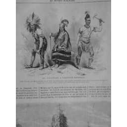 1867 MI INDIENS EXPOSITION UNIVERSELLE COSTUME GUERRE