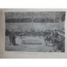 1888 FI CONCOURS HIPPIQUE EXAMEN DRESSAGE COMTE MONTIGNY DESSIN M.NEYMARK