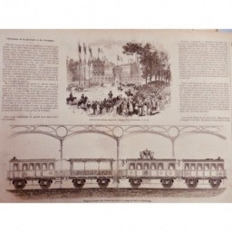 1858 MI TRAIN METRO WAGONS VOYAGE EMPEREUR PARIS CHERBOURG