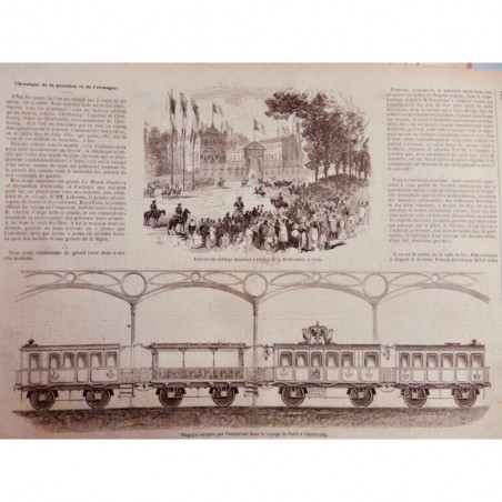 1858 MI TRAIN METRO WAGONS VOYAGE EMPEREUR PARIS CHERBOURG 2