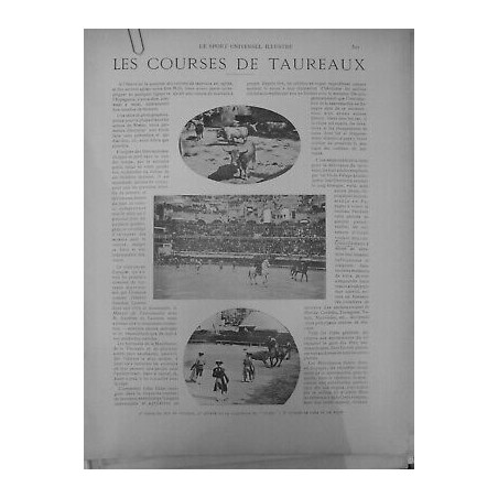 1900 TAUREAU CORRIDA ENTREE GUADRILLA DUC VERAGUA