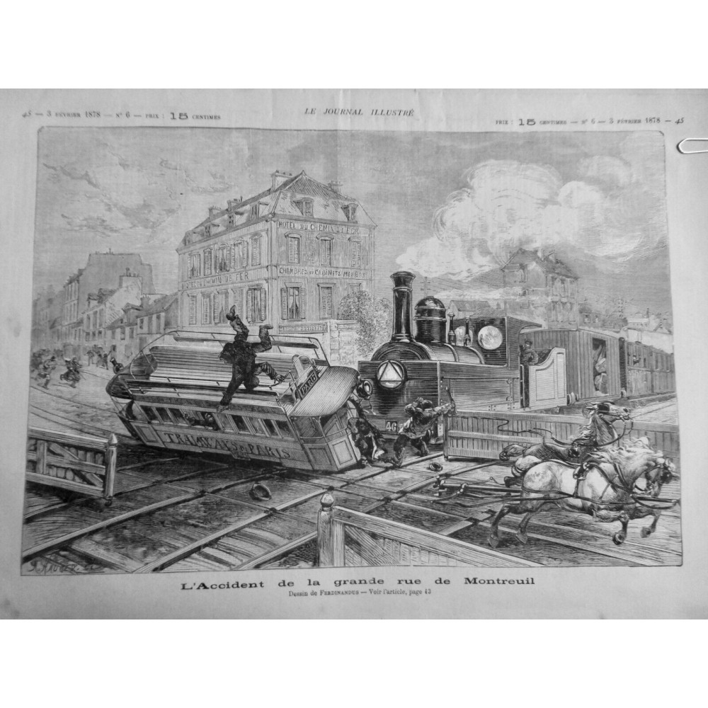 1878 JI TRAIN METRO ACCIDENT RUE MONTREUIL