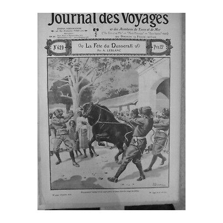 1905 TAUREAU CORRIDA ECART RANG FOULE PEUR