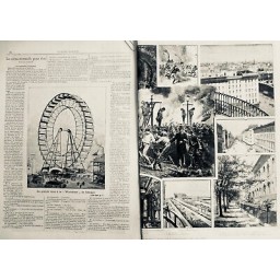 1871 1893 CHICAGO INCENDIE OURAGAN LYNCHAGE PILLARD GRANDE ROUE 2 JOURNAUX