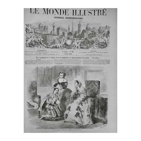 1858 THEATRE LYRIQUE NOCES FIGARO SCENE TABOURET