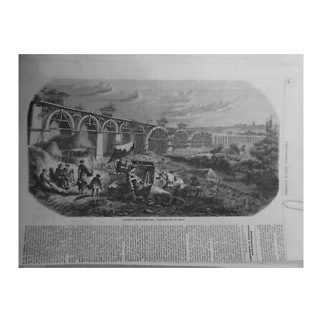 1857 I VIADUC NOGENT CHEMIN DE FER PARIS MULHOUSE