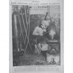 1918 GUERRE ROLE FEMMES SOUDURE ACETYLENE GROSSE TORPILLE AVIATION ALLIEE