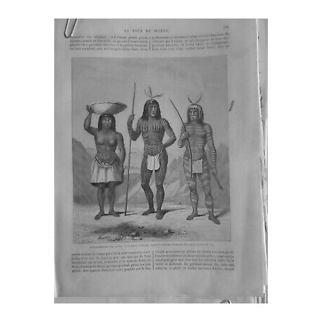 1854 TDM INDIENS MOHAVES DESSIN J.DUVEAU