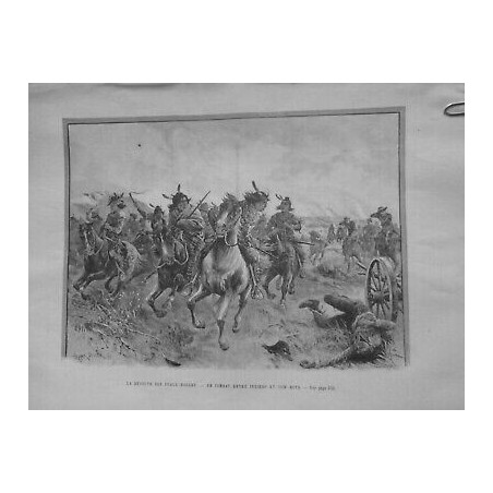 1891 UI REVOLTE PEAUX ROUGES COMBAT INDIENS COW BOYS